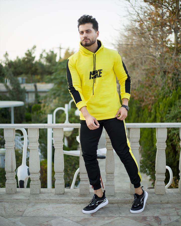 ست سویشرت و شلوار Nike مدل Demon (زرد)