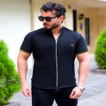 پیراهن نیم آستین مردانه مدل soprx(مشکی) کد 6307